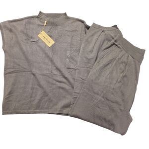 Gray Women's Pants & Jumpsuit Set